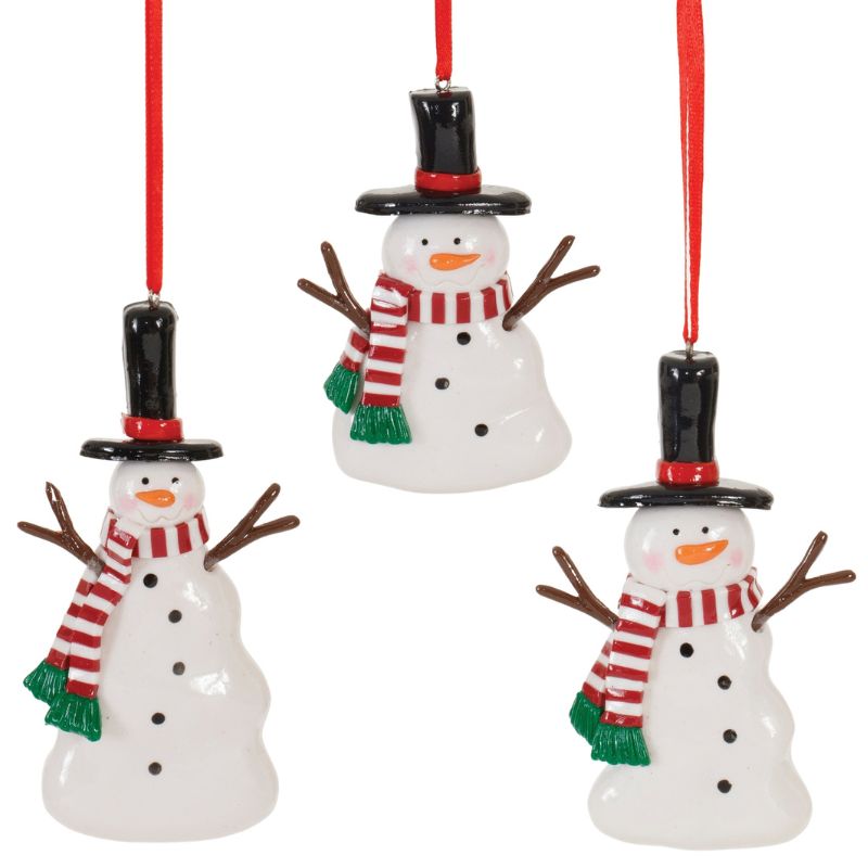 Snowman Clay Ornament